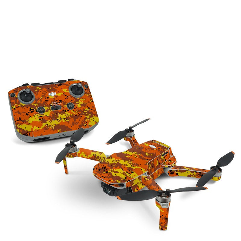 Digital Orange Camo - DJI Mini 2 Skin