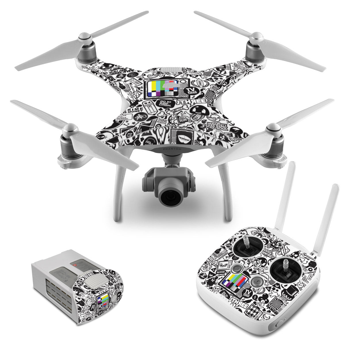 TV Kills Everything - DJI Phantom 4 Skin