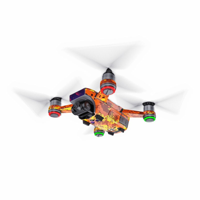 Digital Orange Camo - DJI Spark Skin