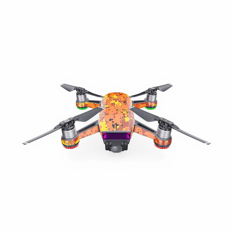 Digital Orange Camo - DJI Spark Skin