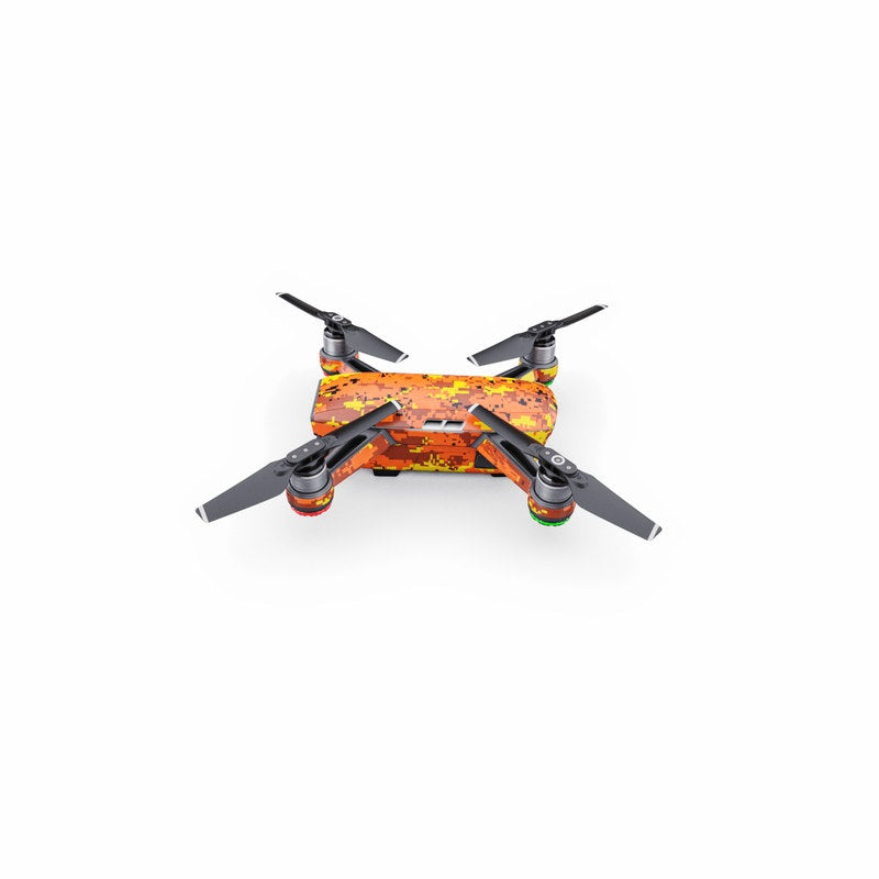 Digital Orange Camo - DJI Spark Skin