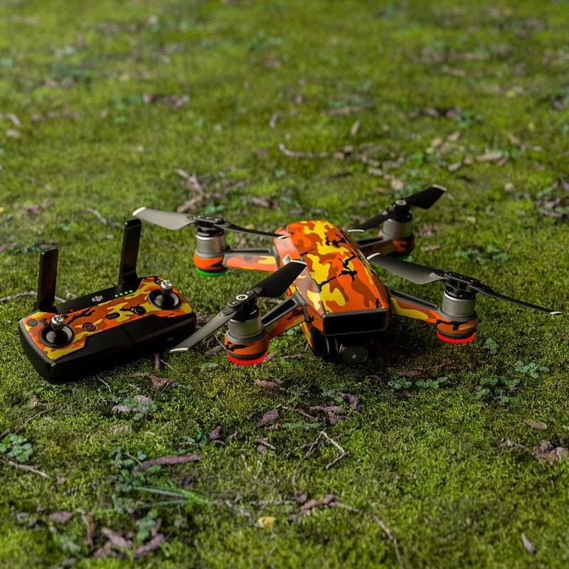 Orange Camo - DJI Spark Skin