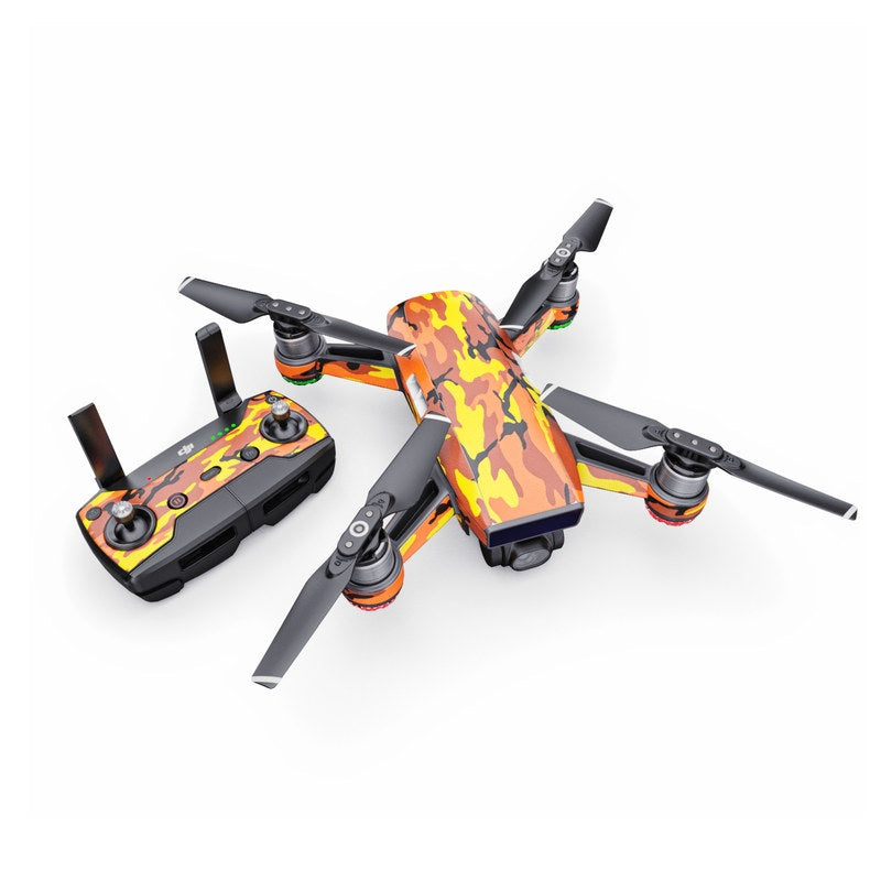 Orange Camo - DJI Spark Skin