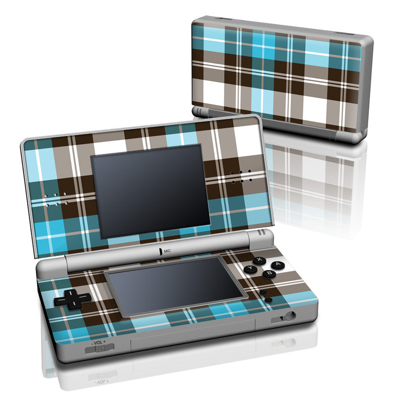 Turquoise Plaid - Nintendo DS Lite Skin