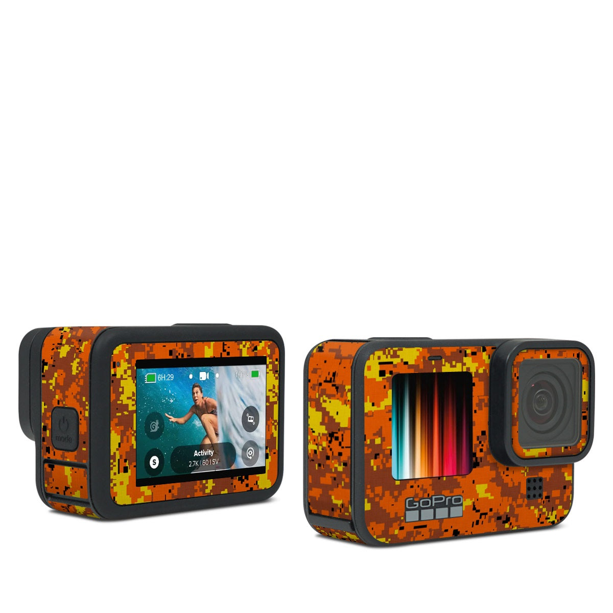 Digital Orange Camo - GoPro Hero Black Skin