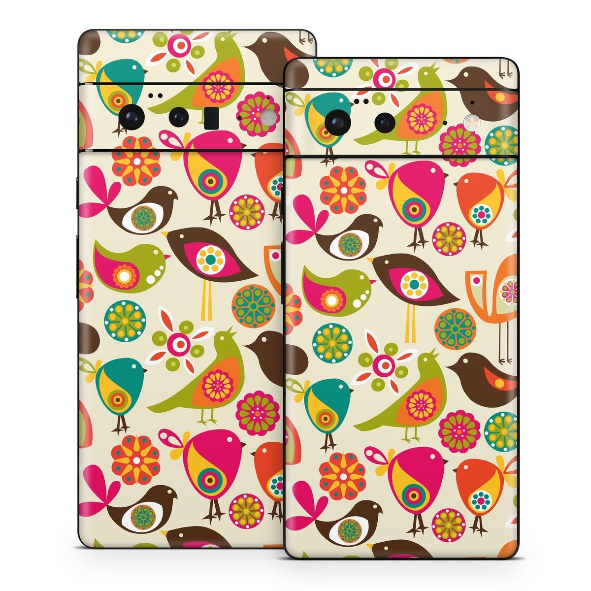 Bird Flowers - Google Pixel 6 Skin