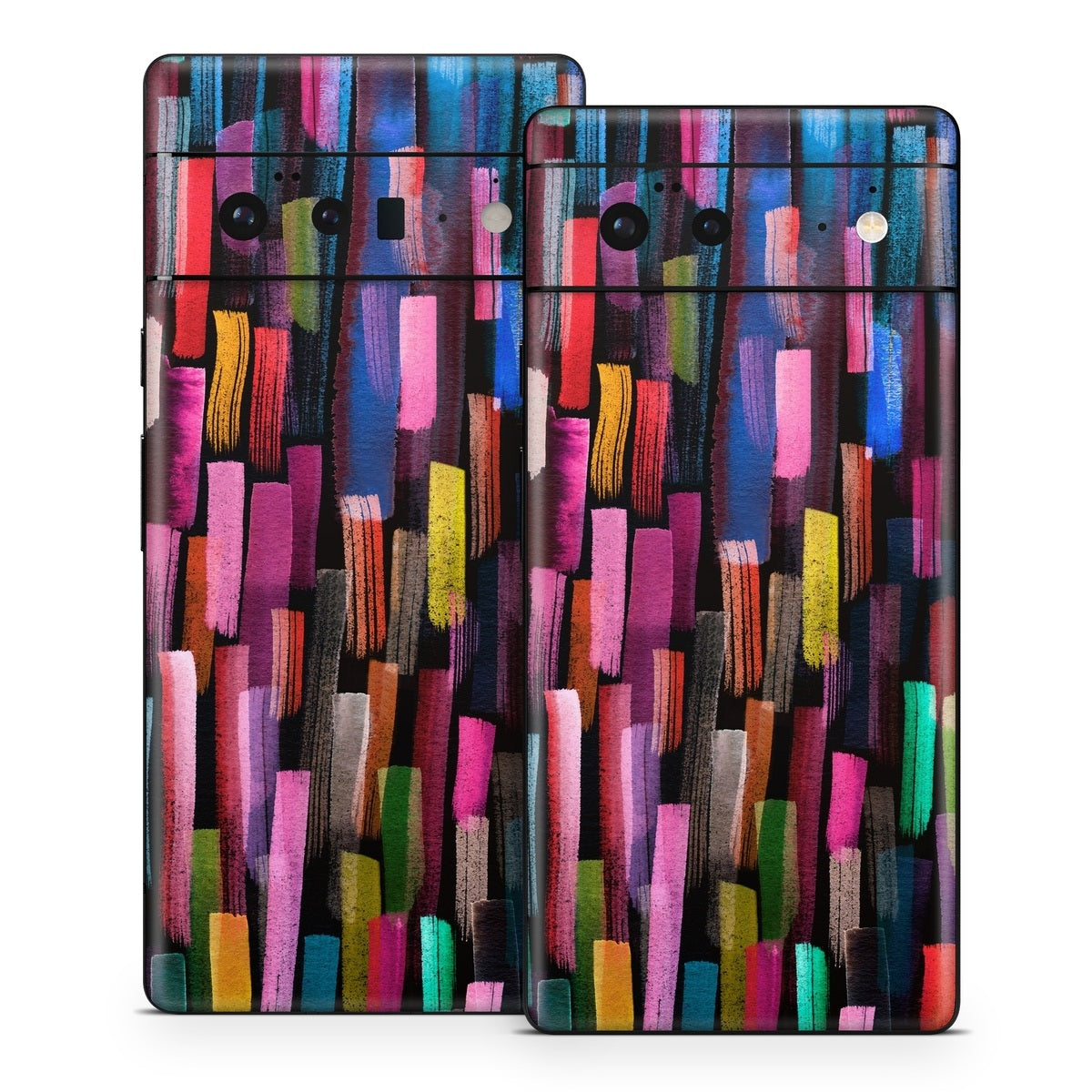 Colorful Brushstrokes Black - Google Pixel 6 Skin