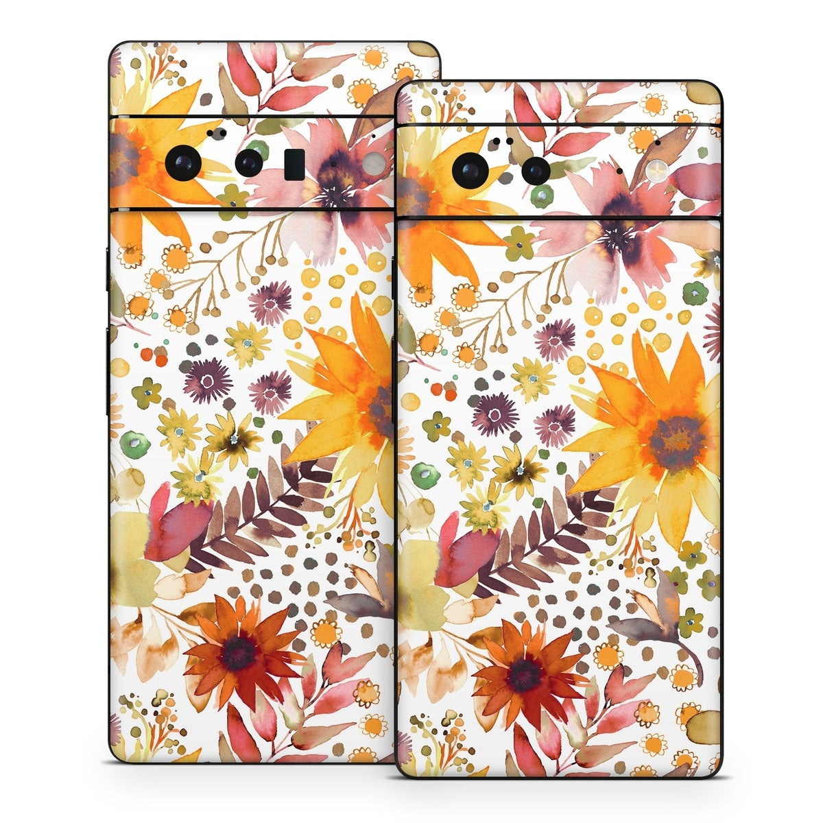 Summer Watercolor Sunflowers - Google Pixel 6 Skin