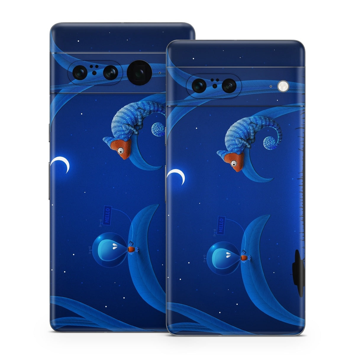 Alien and Chameleon - Google Pixel 7 Skin