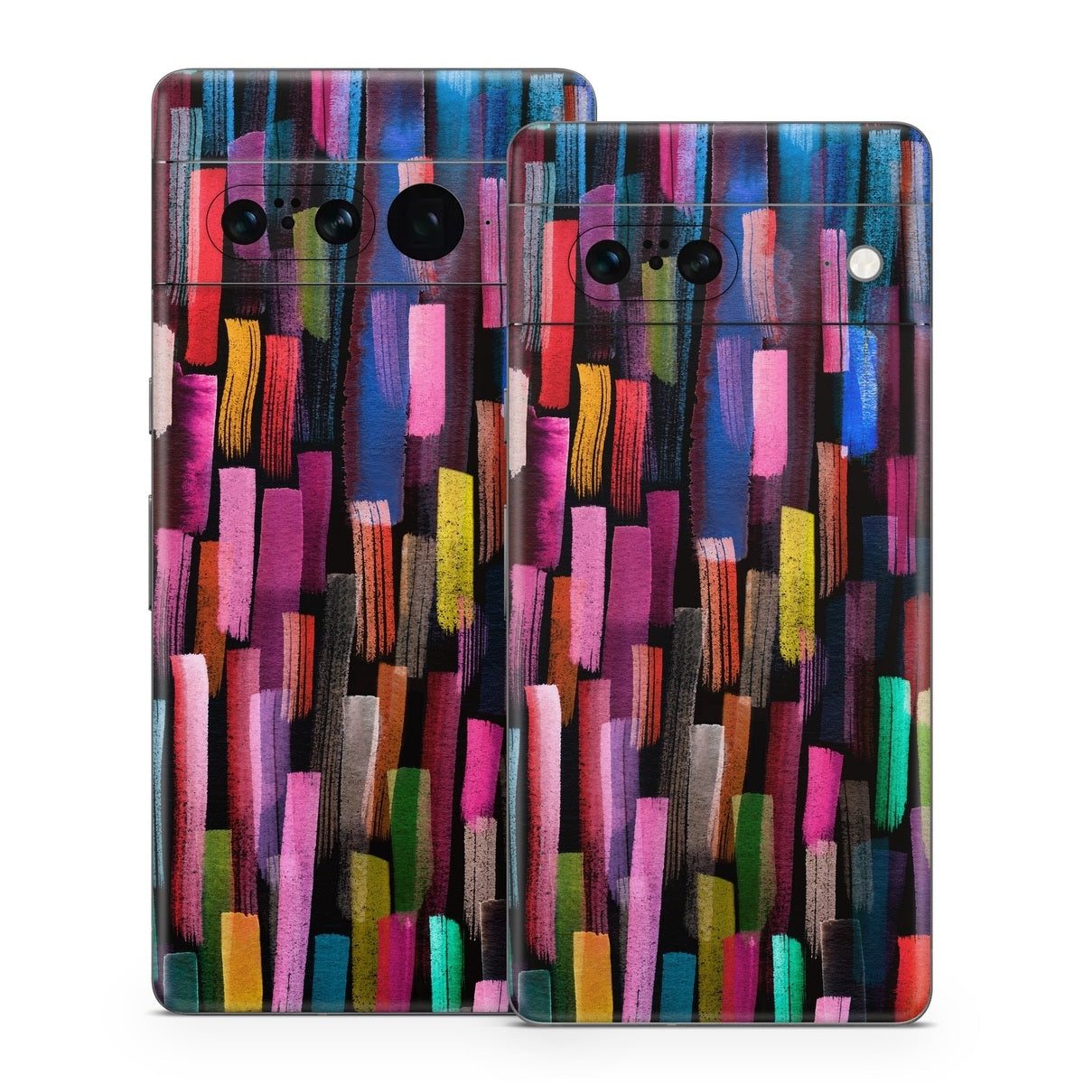 Colorful Brushstrokes Black - Google Pixel 7 Skin