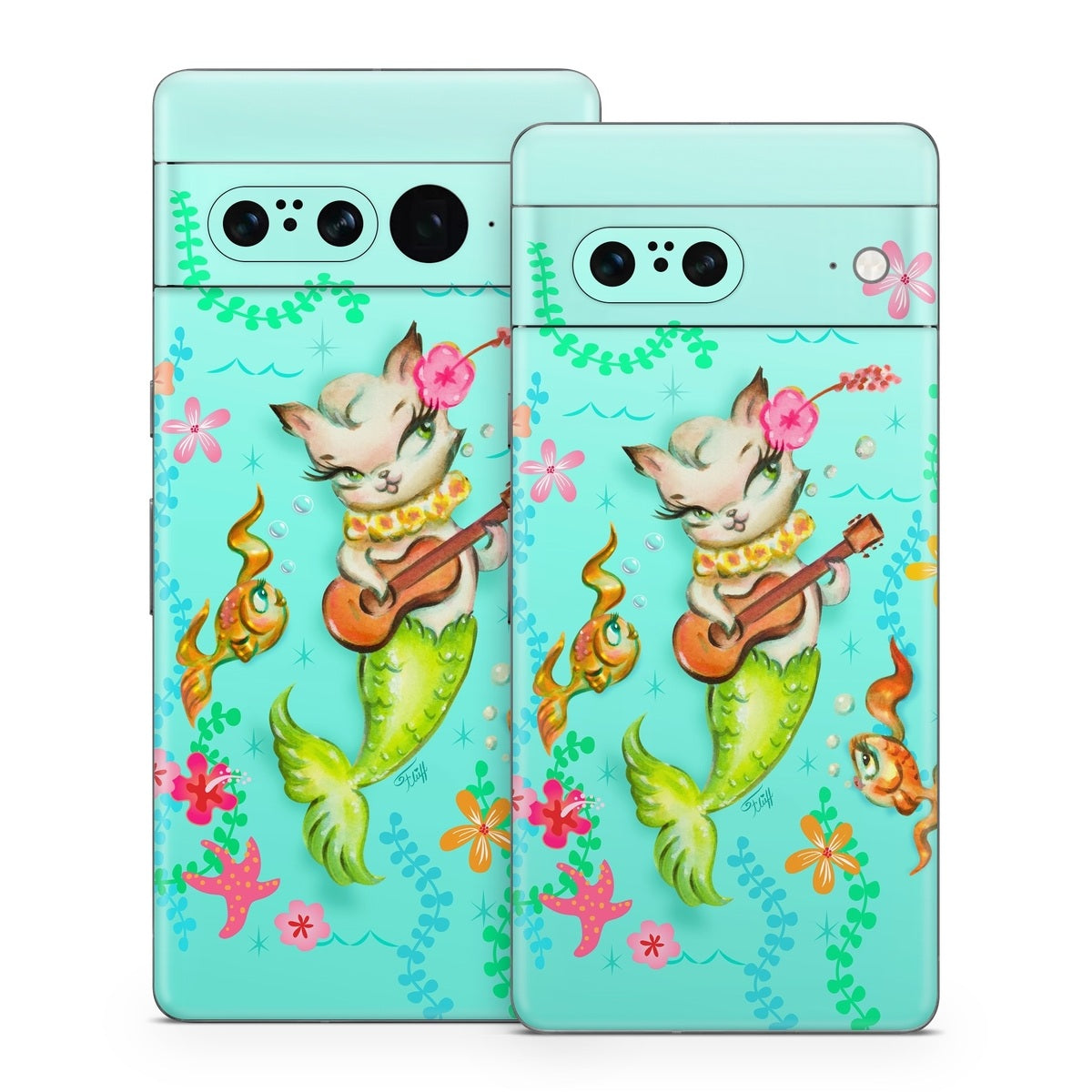 Merkitten with Ukelele - Google Pixel 7 Skin