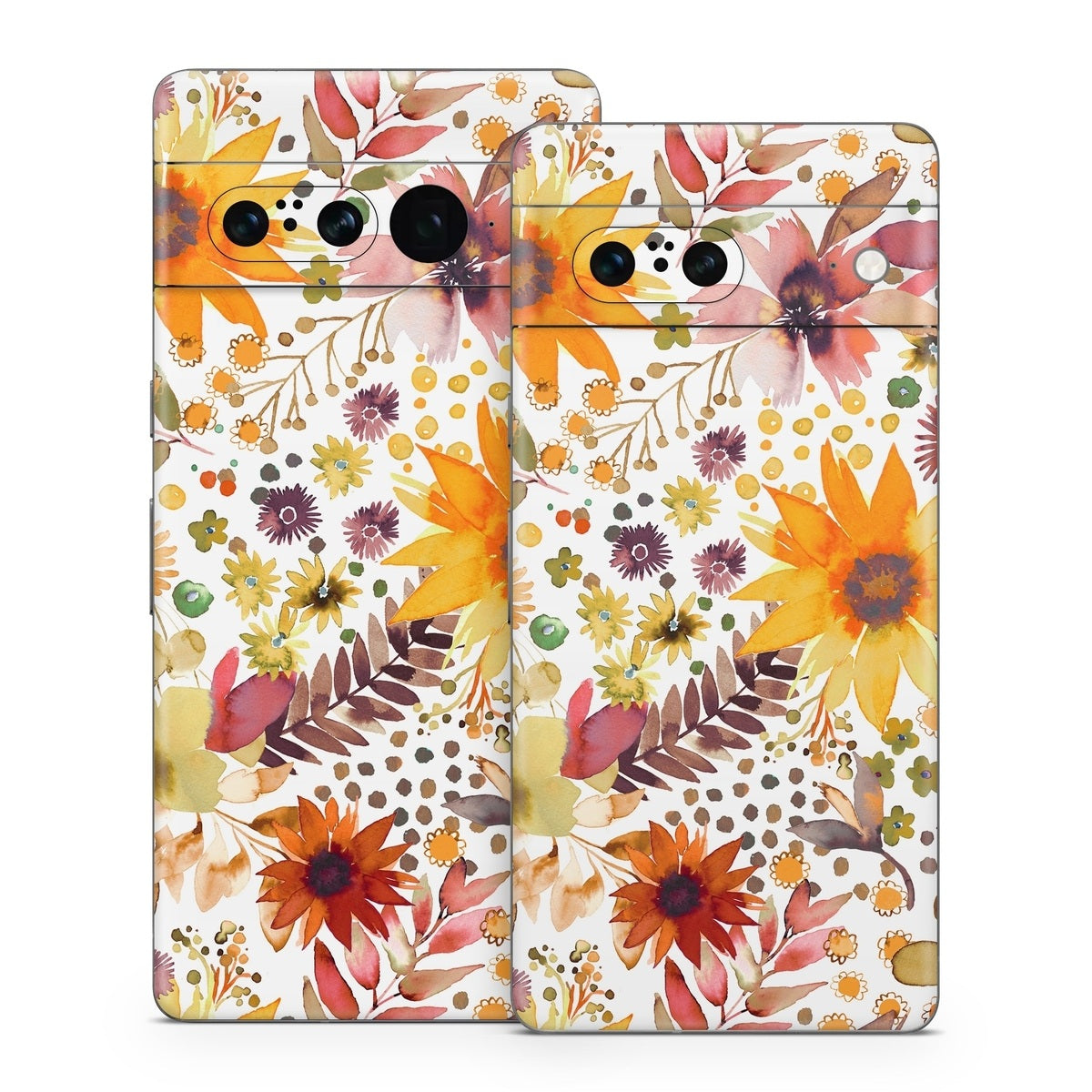 Summer Watercolor Sunflowers - Google Pixel 7 Skin