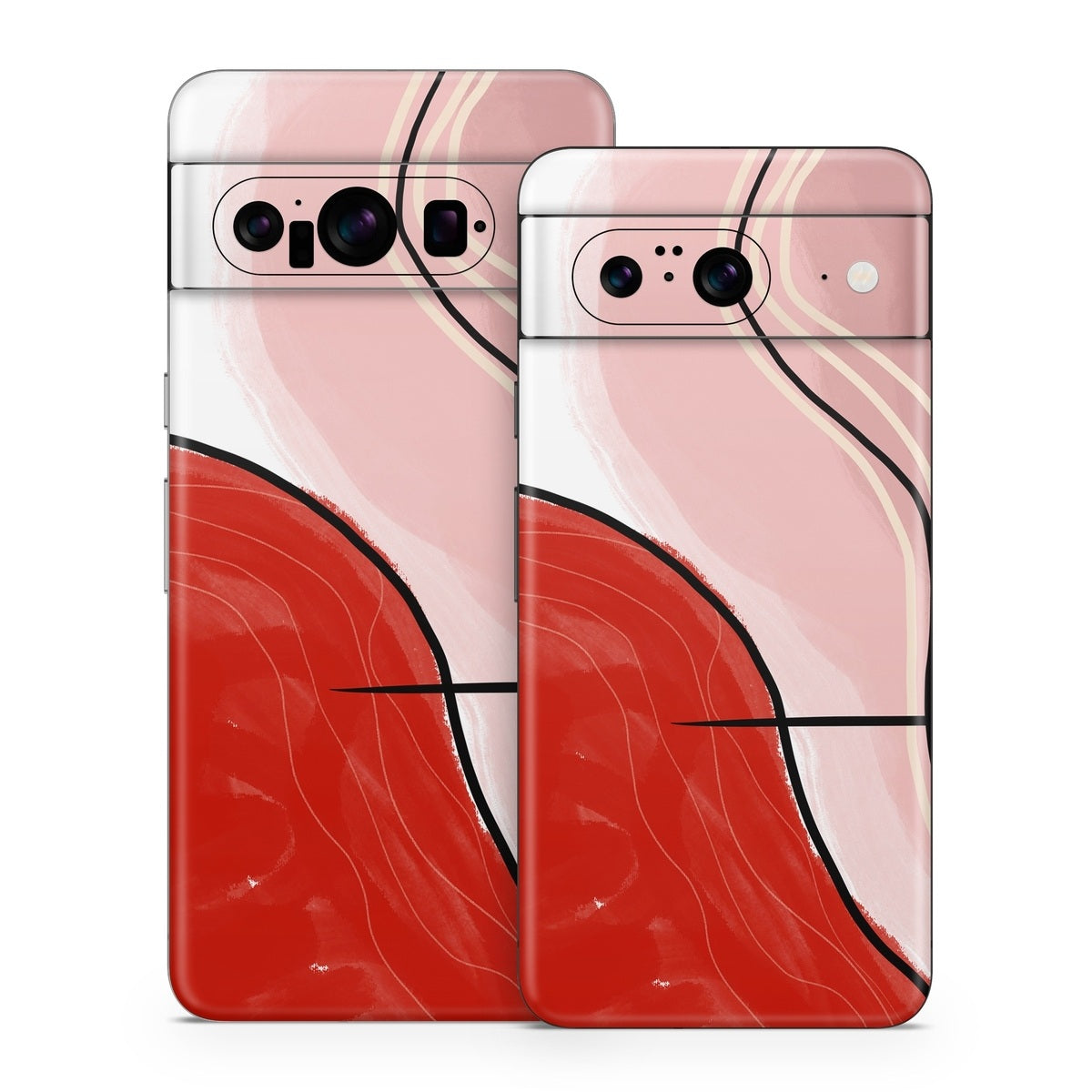 Abstract Red - Google Pixel 8 Skin