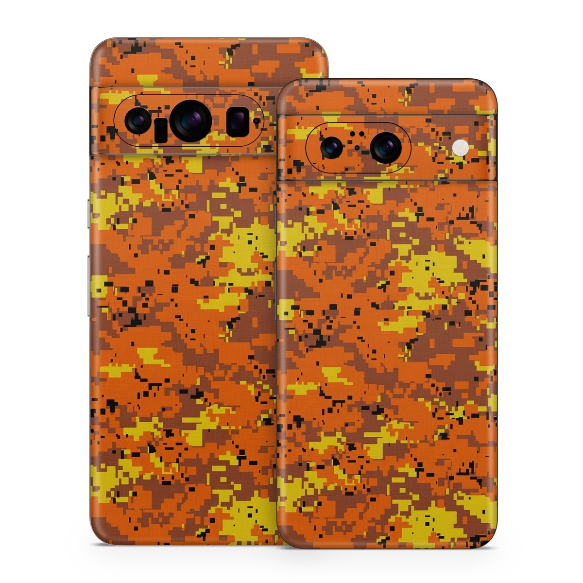 Digital Orange Camo - Google Pixel 8 Skin