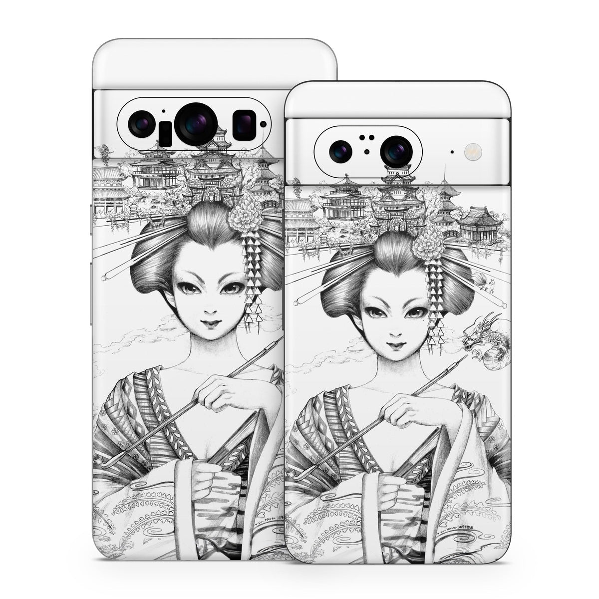 Geisha Sketch - Google Pixel 8 Skin