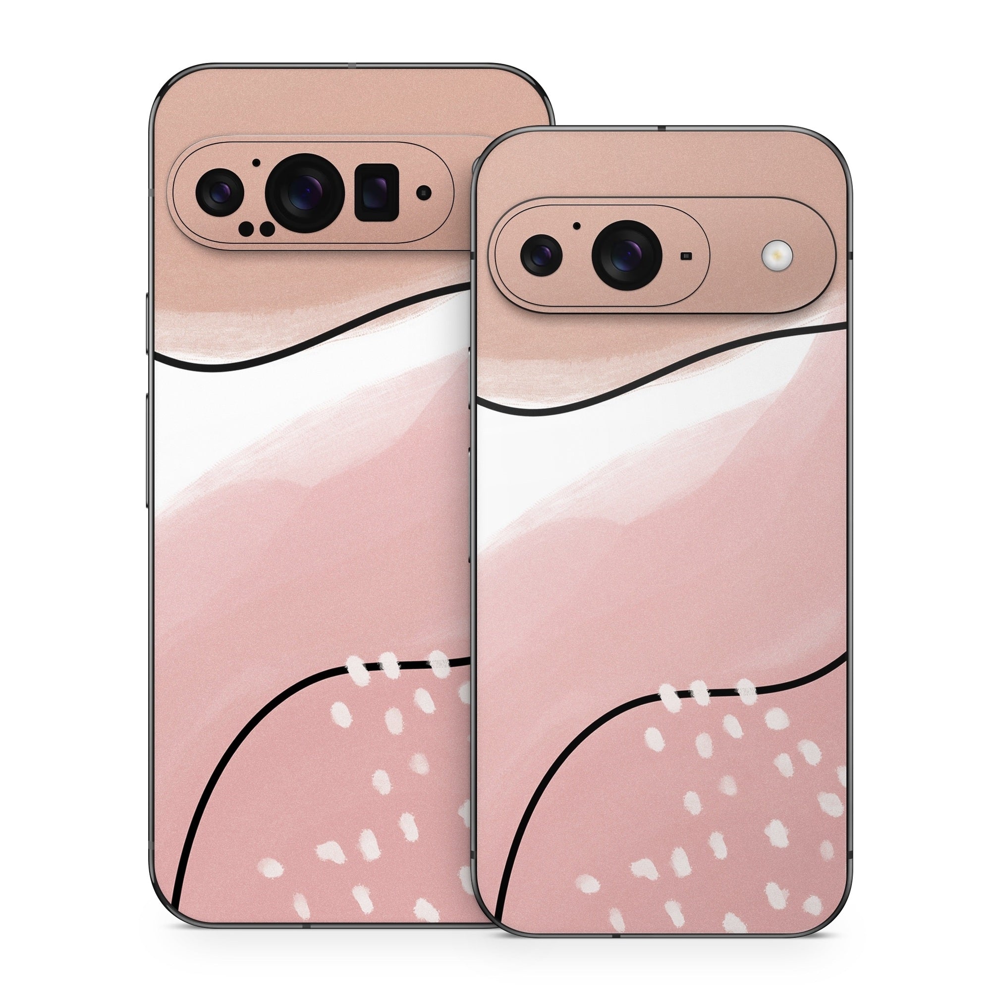 Abstract Pink and Brown - Google Pixel 9 Skin