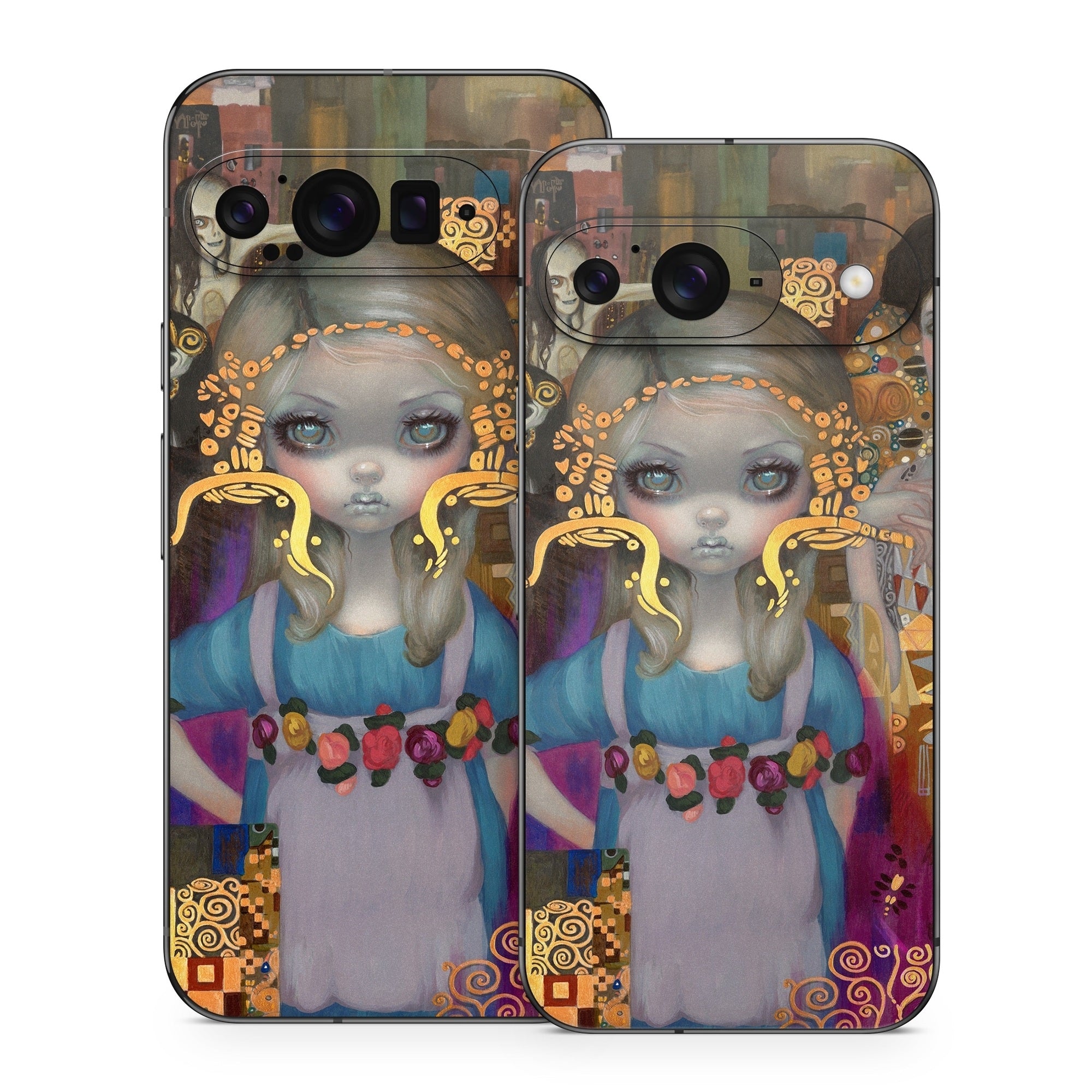 Alice in a Klimt Dream - Google Pixel 9 Skin