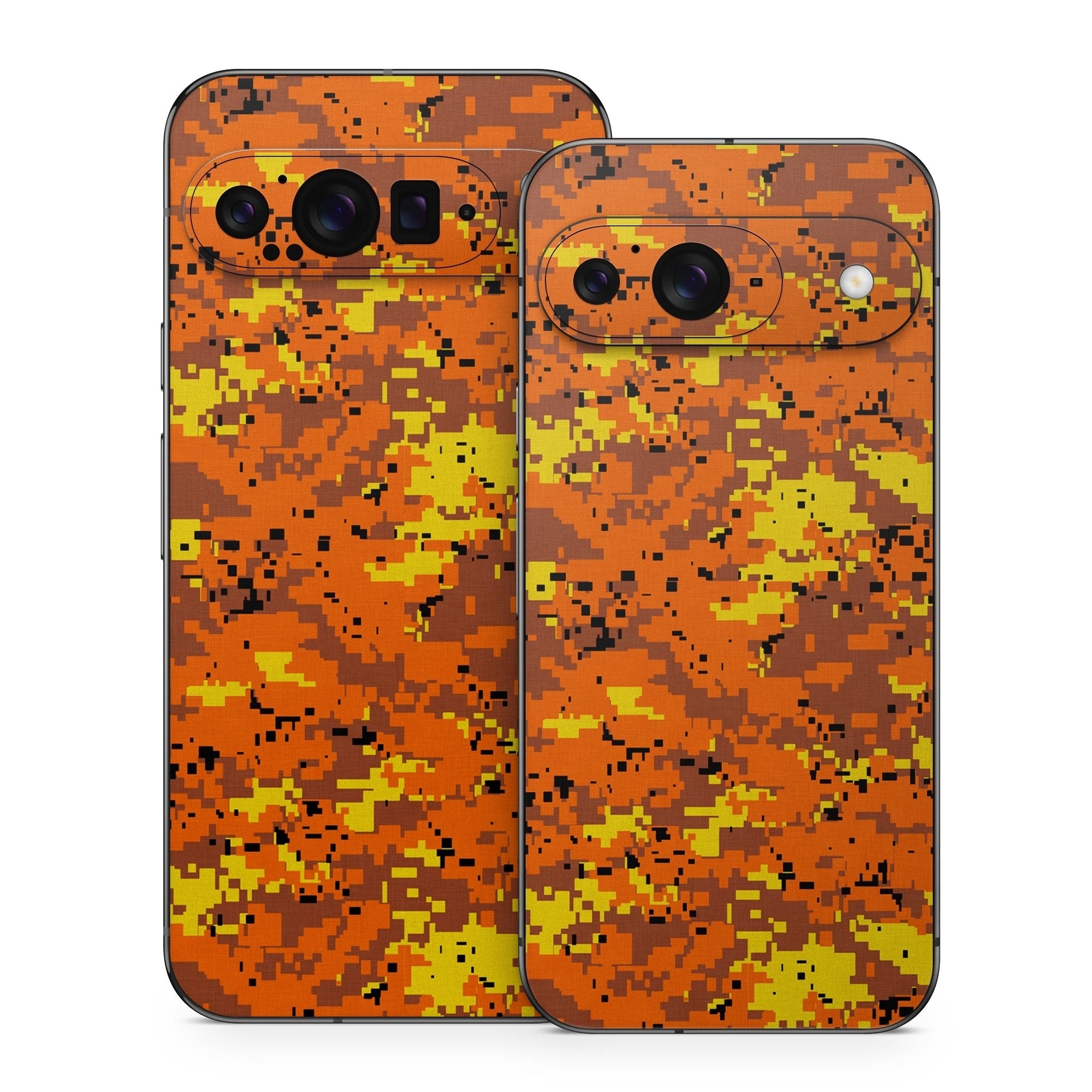 Digital Orange Camo - Google Pixel 9 Skin