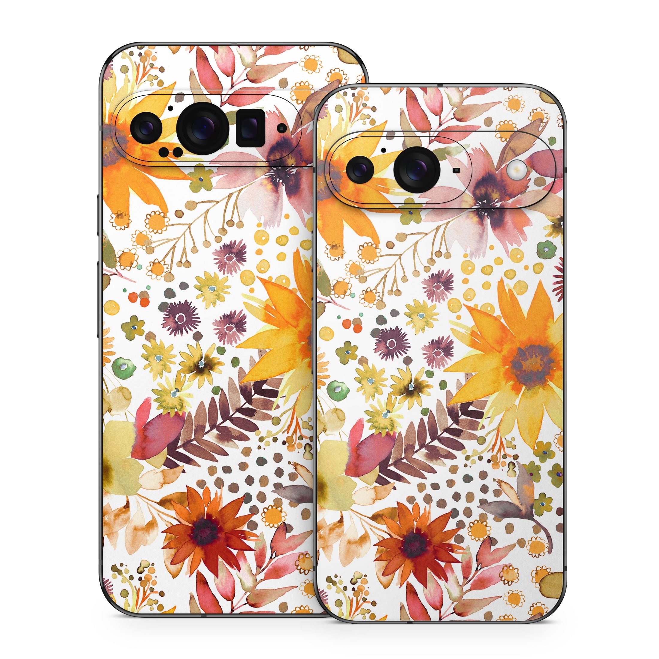 Summer Watercolor Sunflowers - Google Pixel 9 Skin