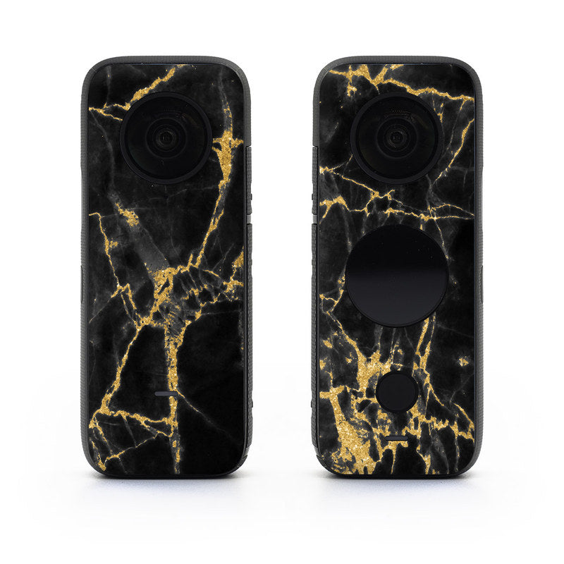 Black Gold Marble - Insta360 One X2 Skin