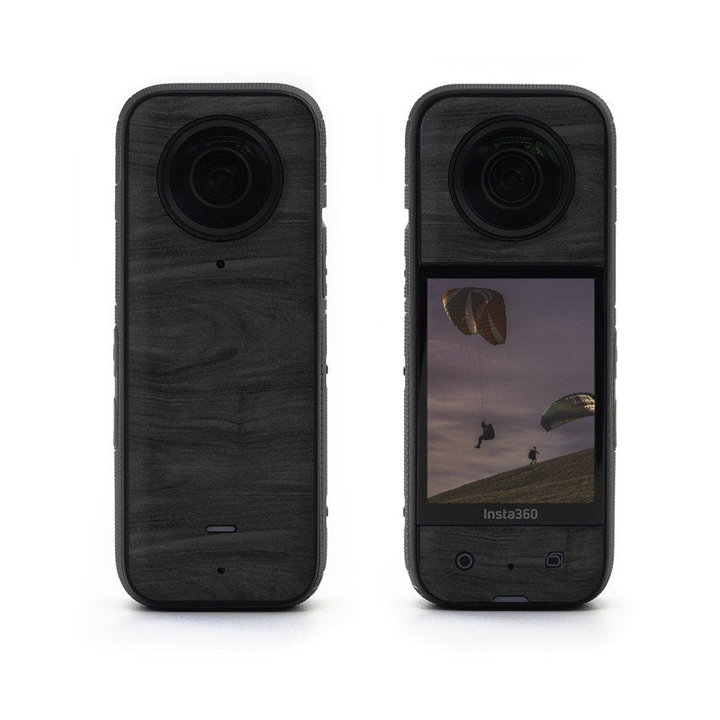 Black Woodgrain - Insta360 X3 Skin