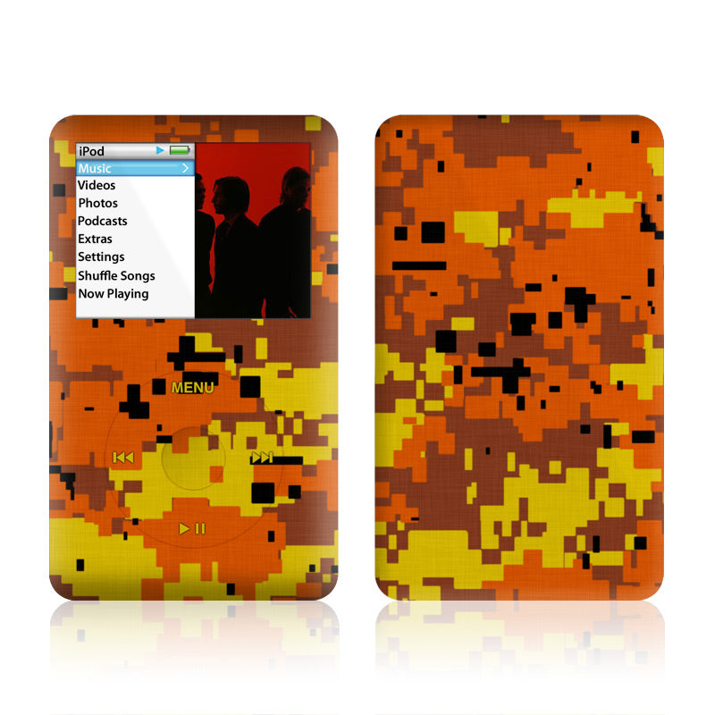 Digital Orange Camo - iPod Classic Skin