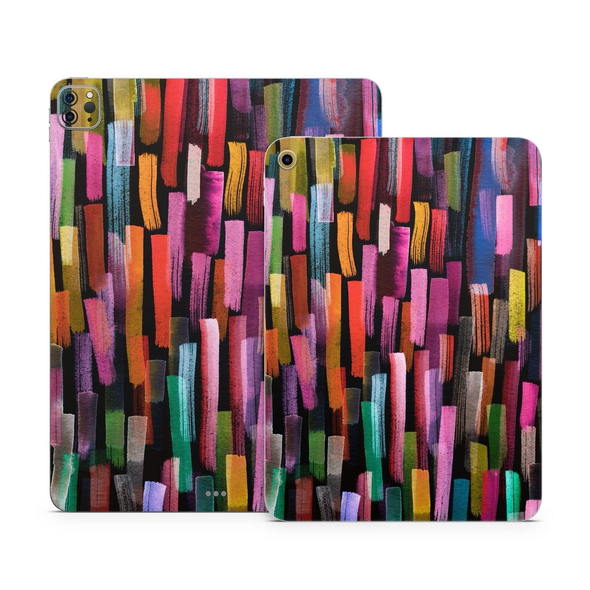 Colorful Brushstrokes Black - Apple iPad Skin