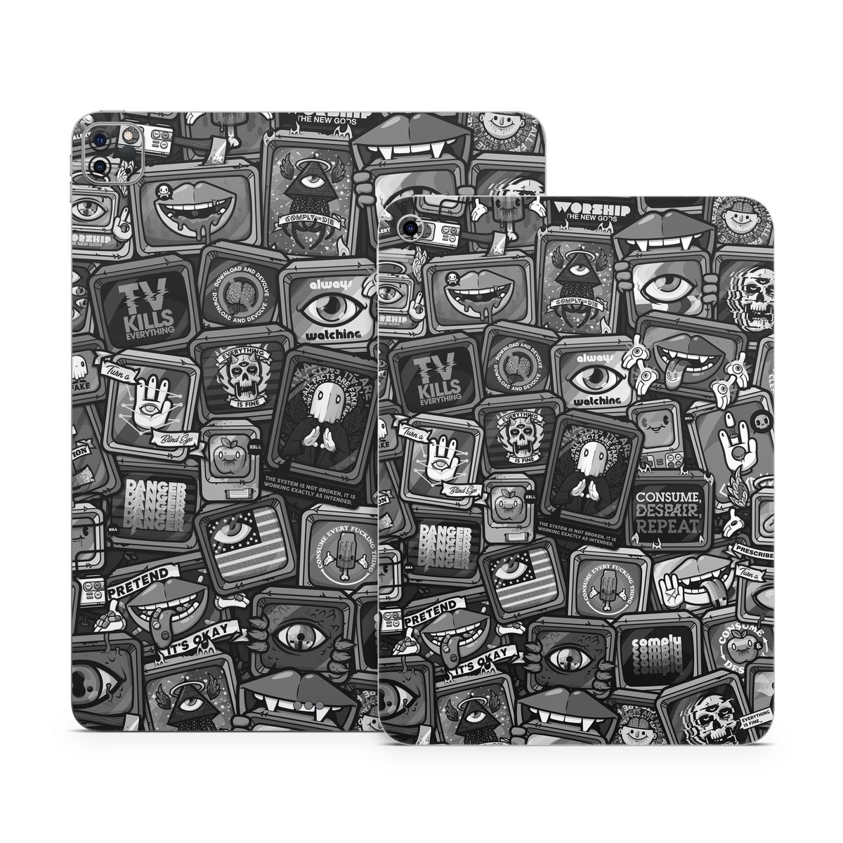 Distraction Tactic B&W - Apple iPad Skin