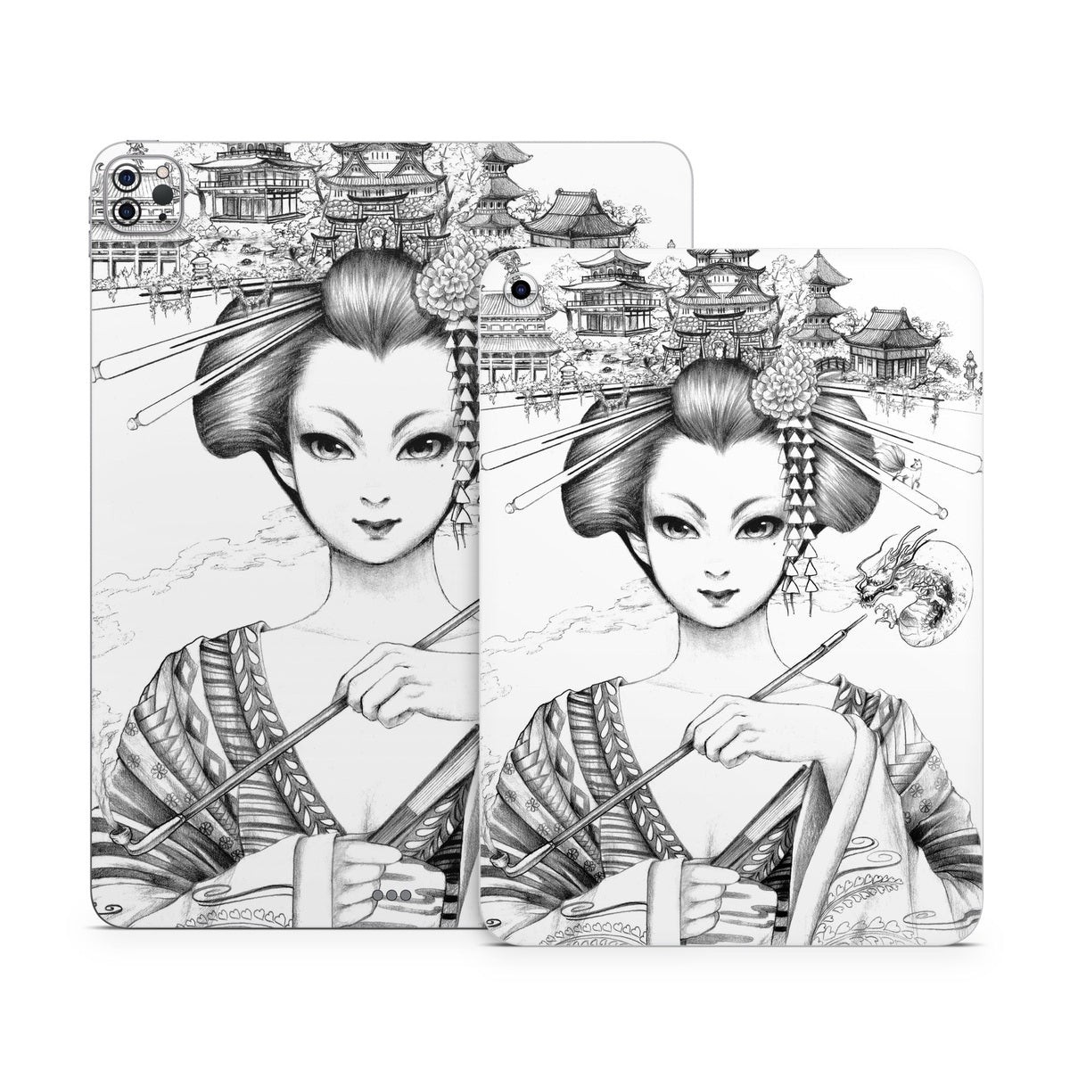 Geisha Sketch - Apple iPad Skin