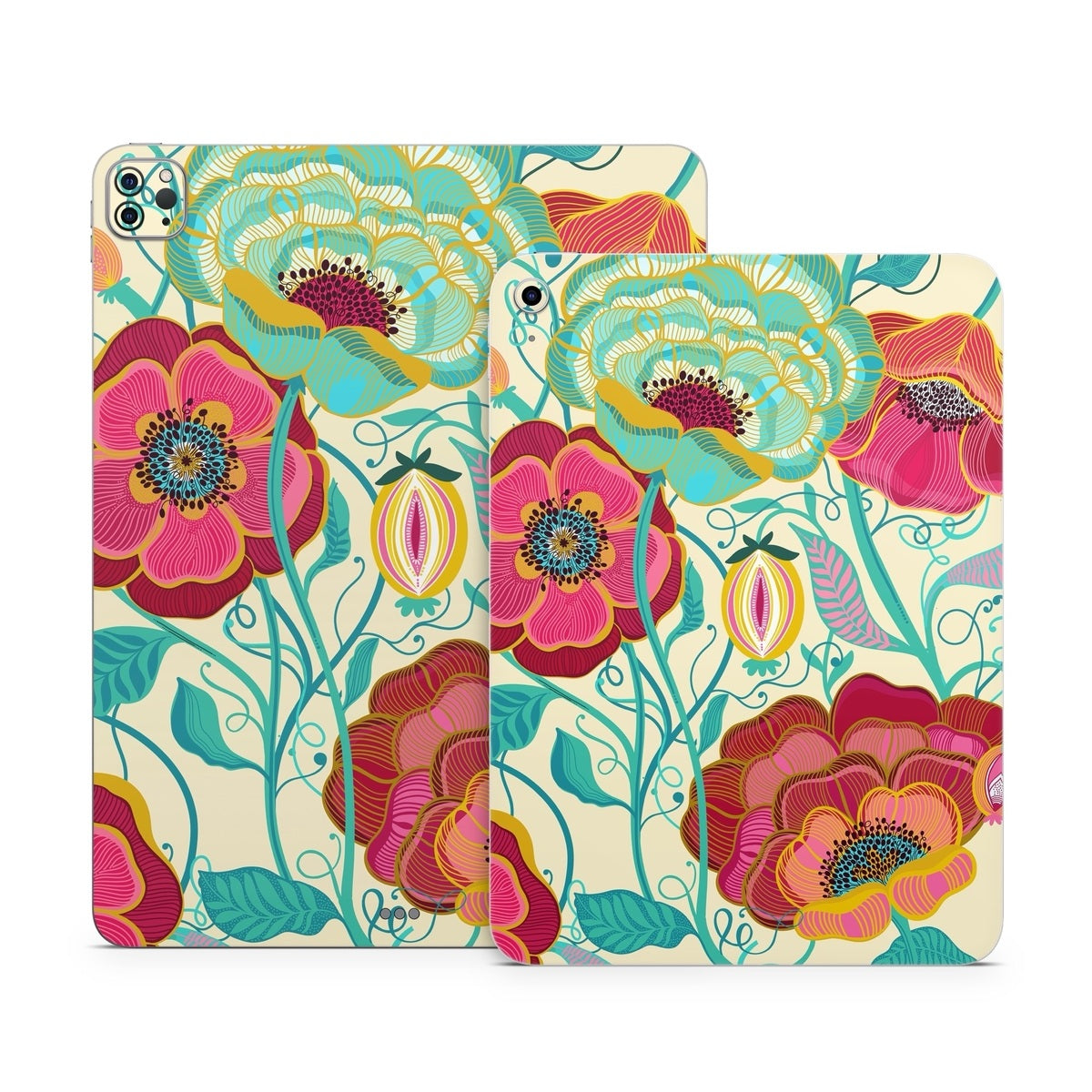 Golden Flowers - Apple iPad Skin