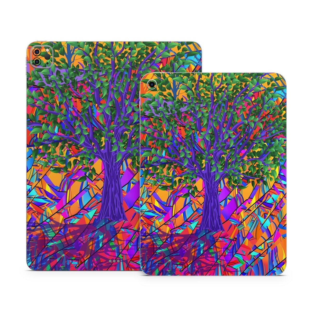 Stained Glass Tree - Apple iPad Skin