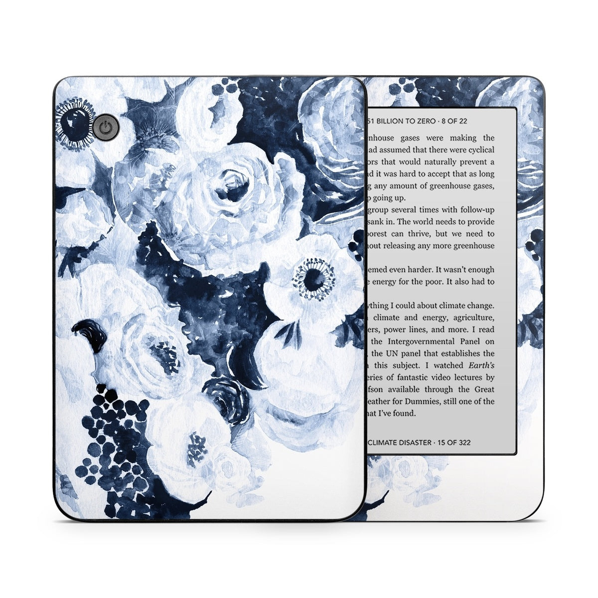 Blue Blooms - Kobo Clara 2E Skin