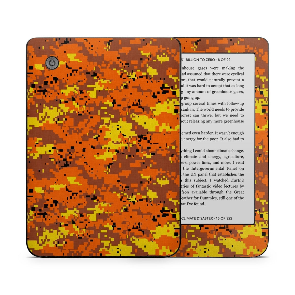 Digital Orange Camo - Kobo Clara 2E Skin