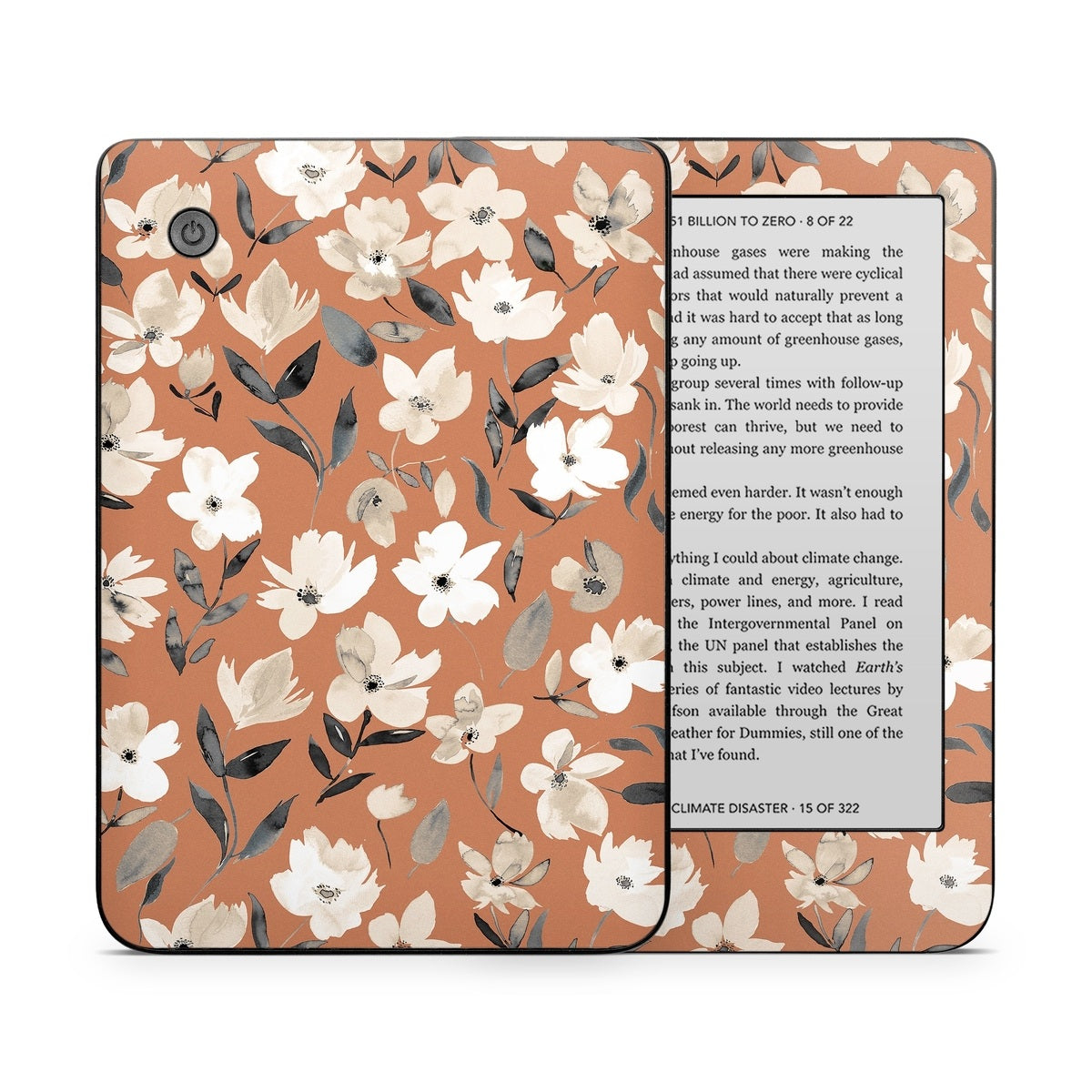 Fresh Flowers Copper - Kobo Clara 2E Skin