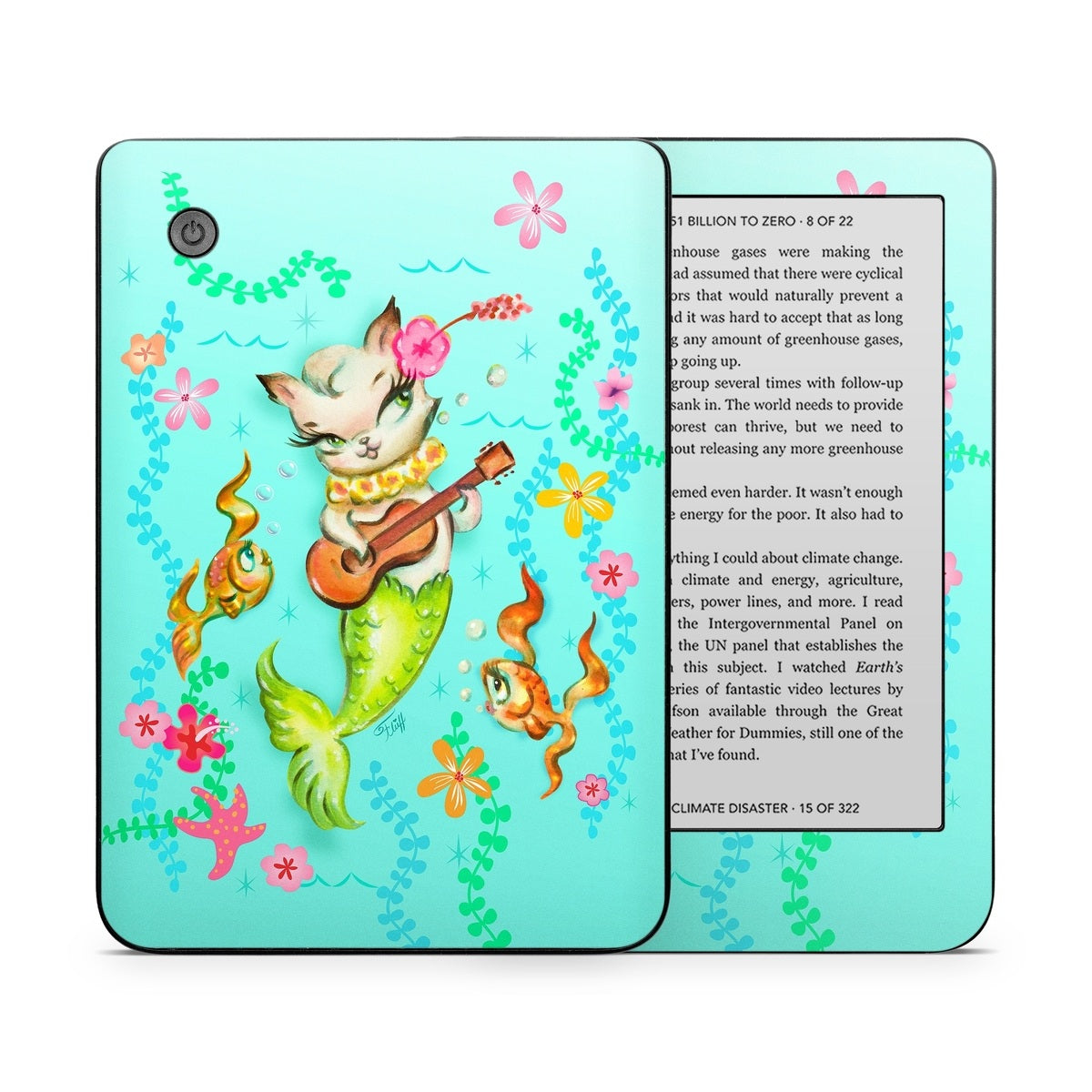 Merkitten with Ukelele - Kobo Clara 2E Skin