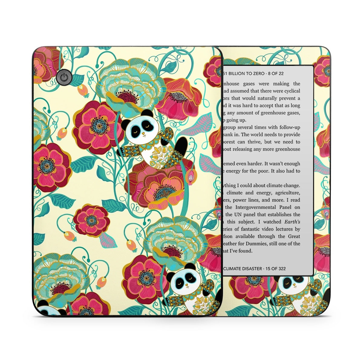 Panda Flowers - Kobo Clara 2E Skin