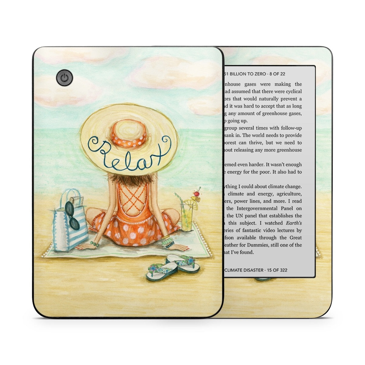 Relaxing on Beach - Kobo Clara 2E Skin