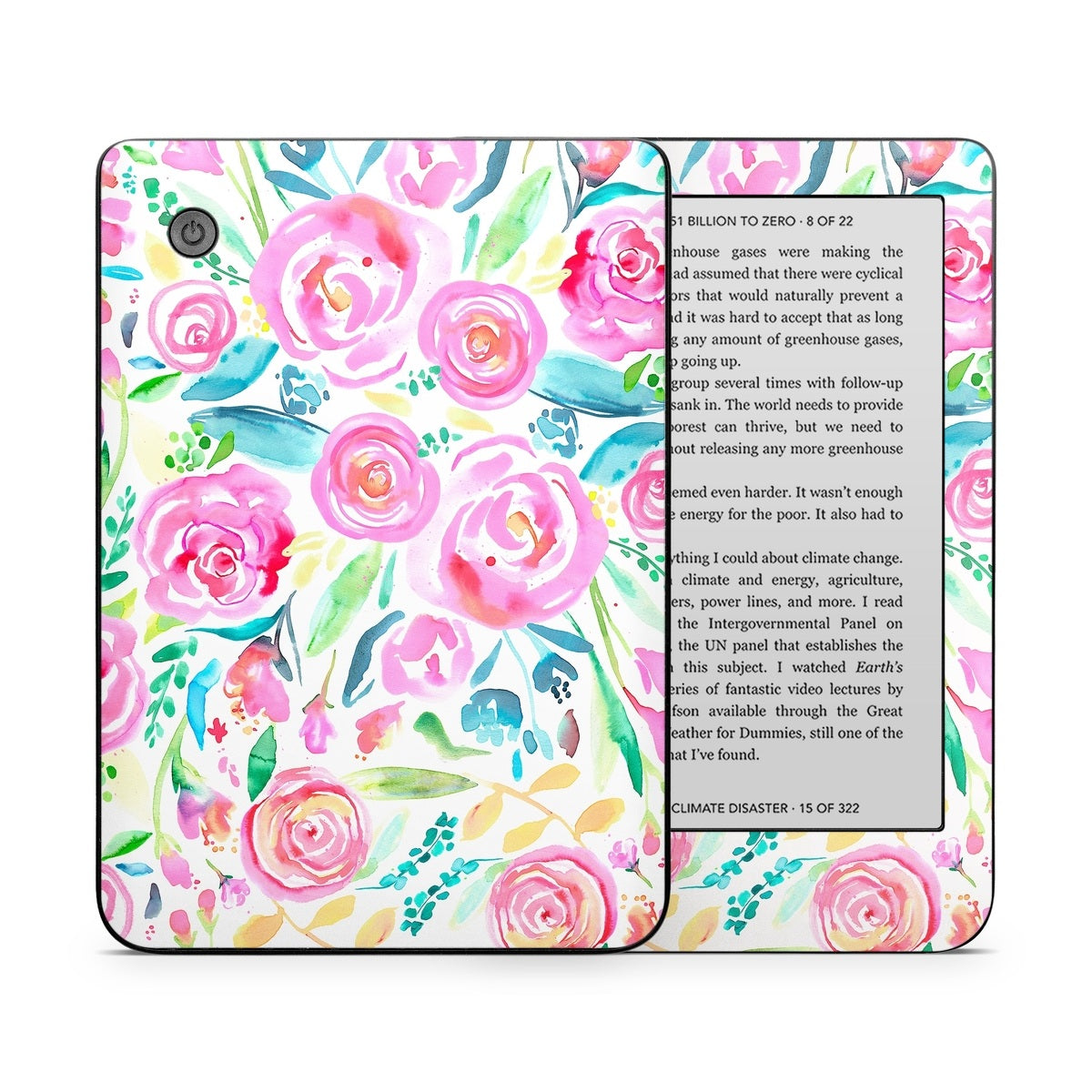 Watercolor Roses - Kobo Clara 2E Skin