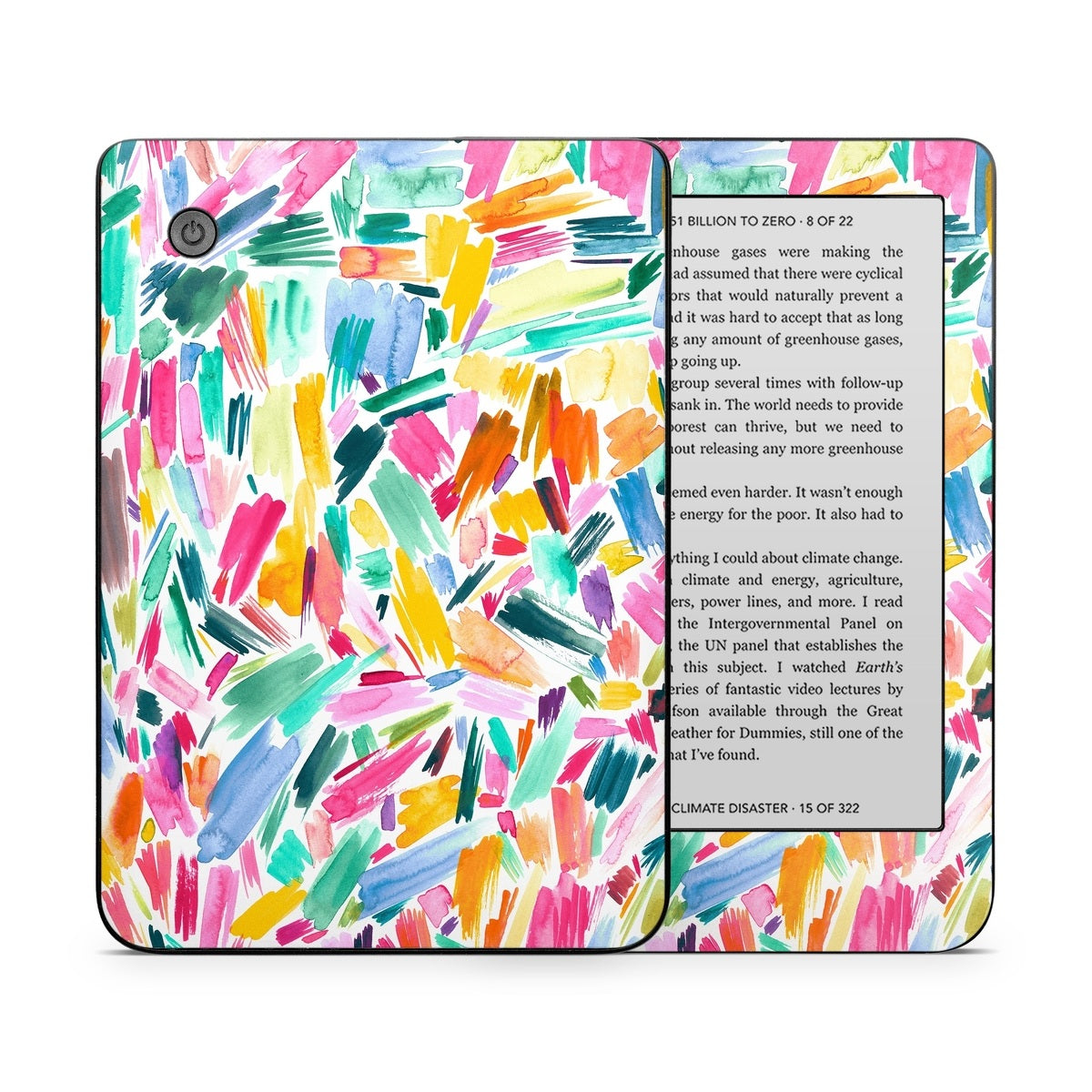 Watercolor Colorful Brushstrokes - Kobo Clara 2E Skin