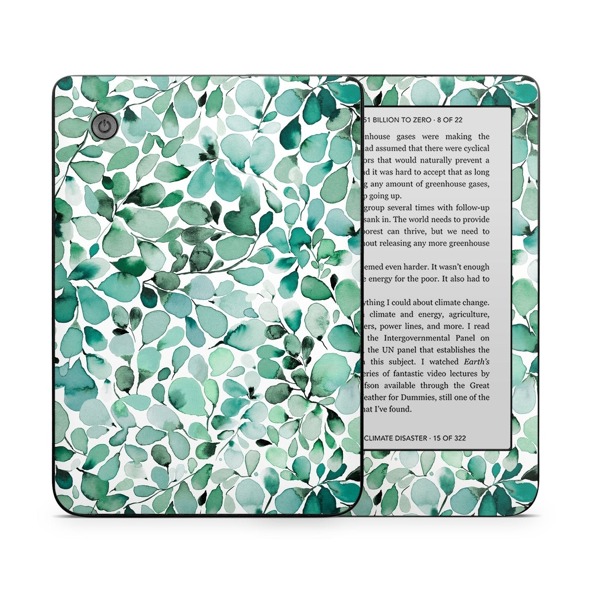 Watercolor Eucalyptus Leaves - Kobo Clara 2E Skin