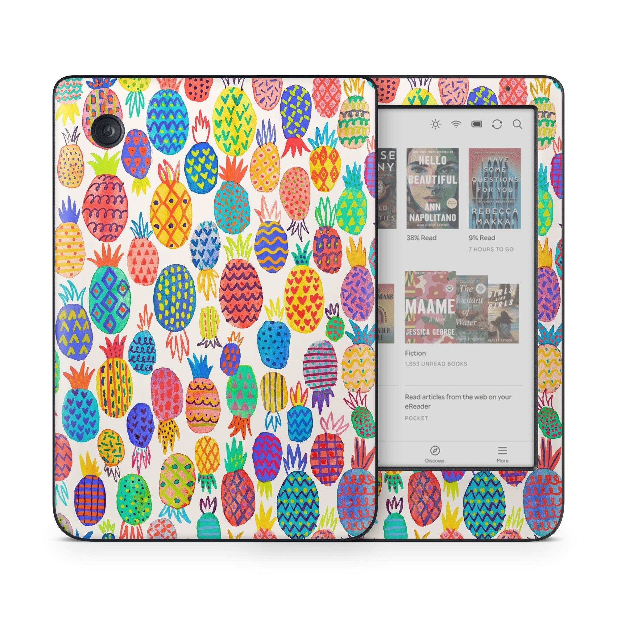 Colorful Pineapples - Kobo Clara Colour Skin