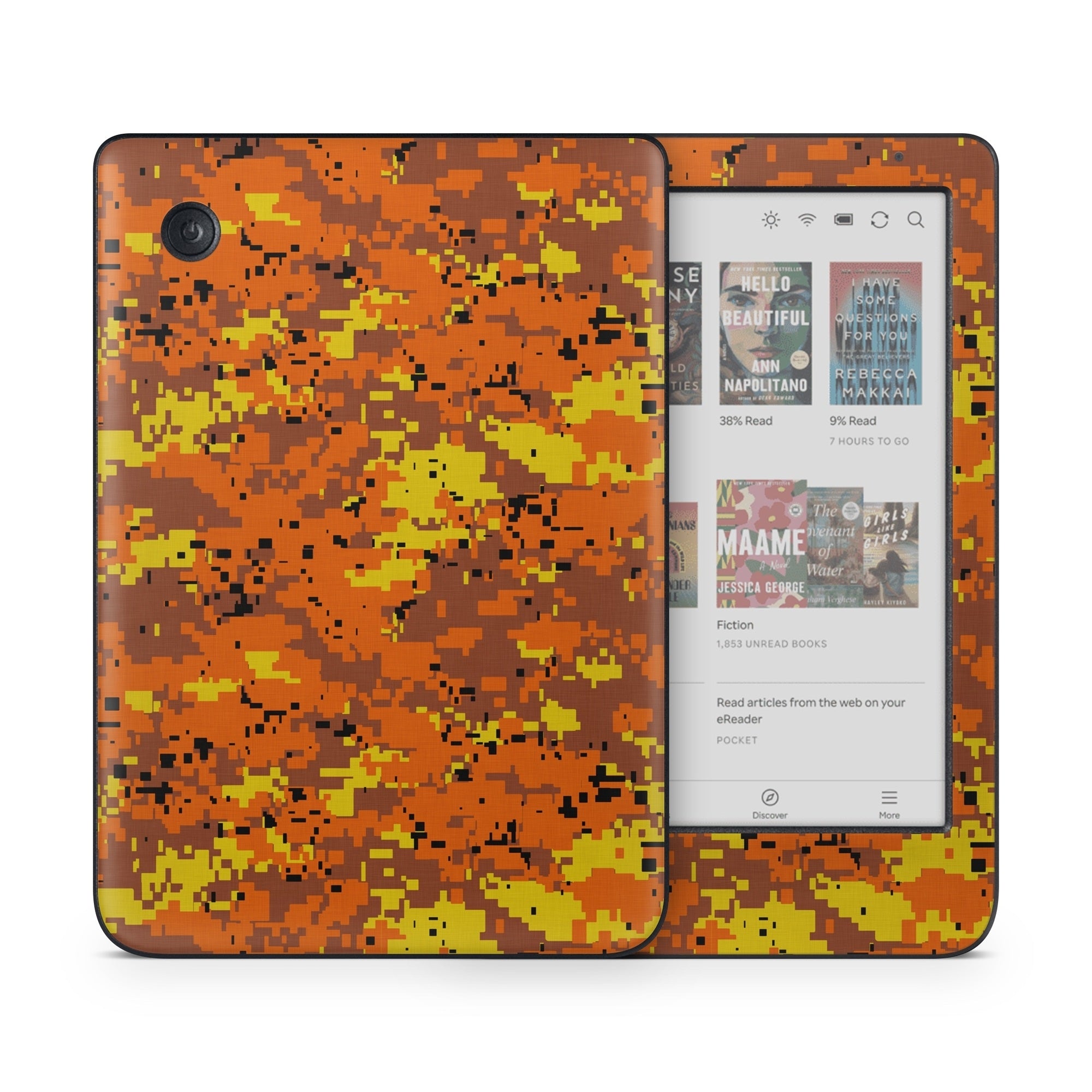 Digital Orange Camo - Kobo Clara Colour Skin