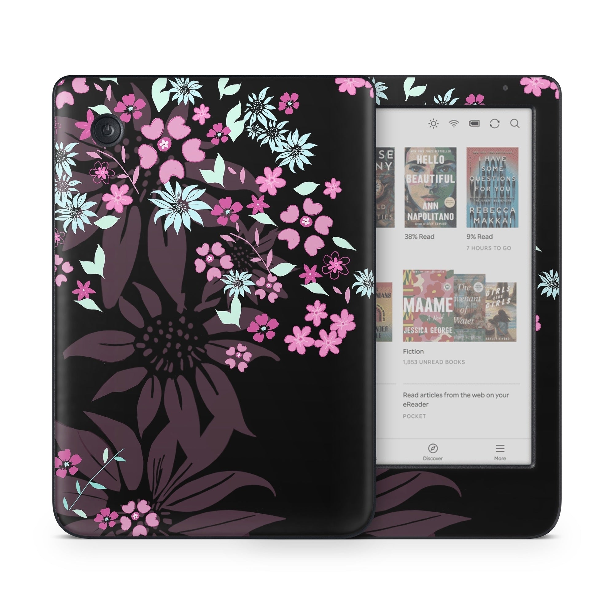 Dark Flowers - Kobo Clara Colour Skin