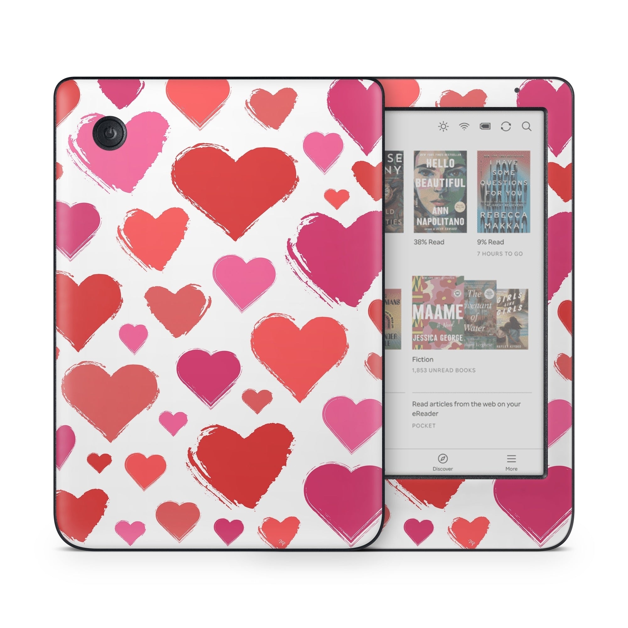 Hearts - Kobo Clara Colour Skin