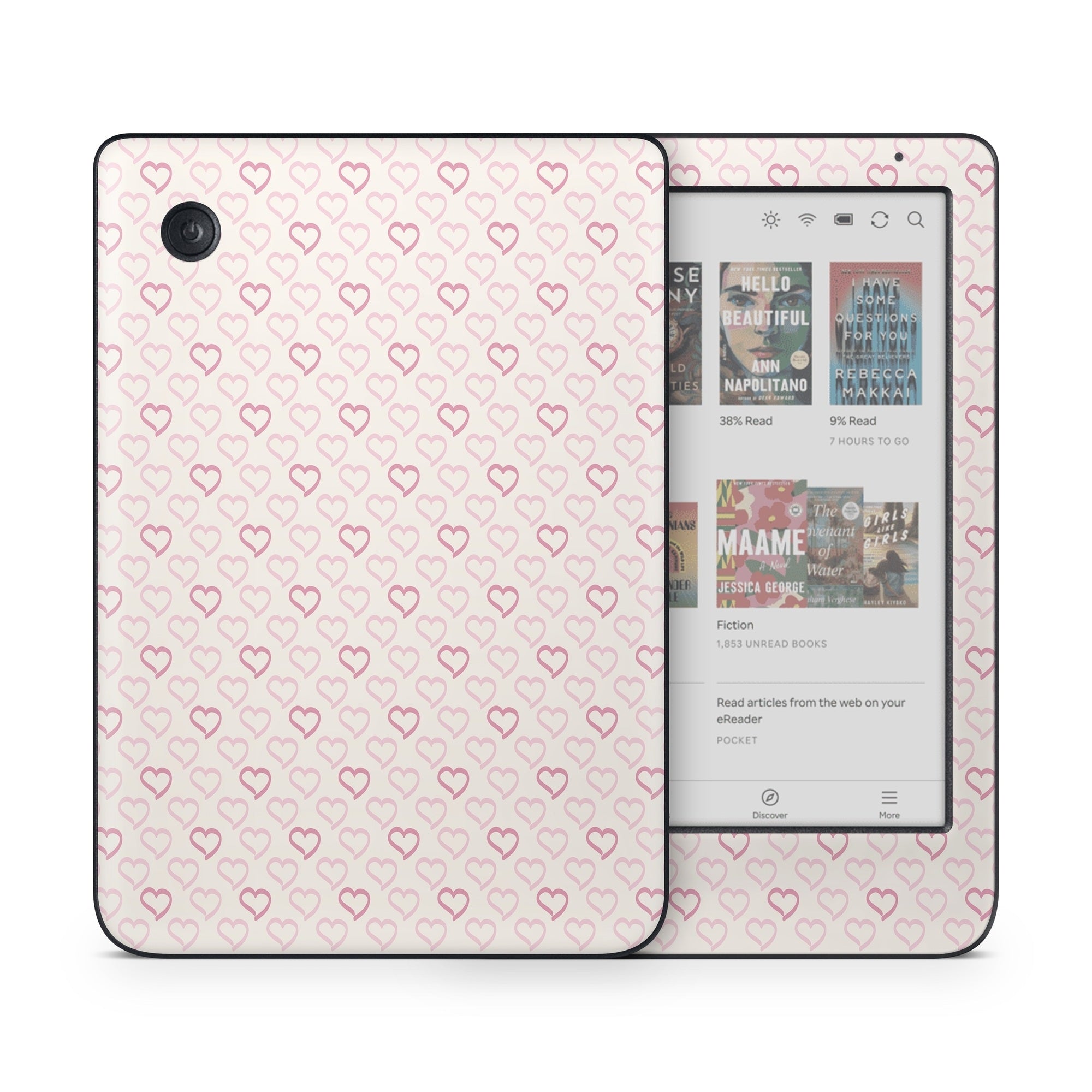 Patterned Hearts - Kobo Clara Colour Skin