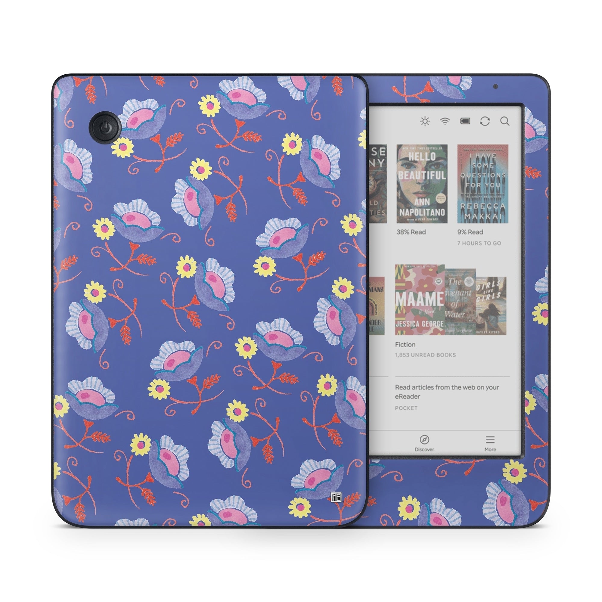 Purple Flowers - Kobo Clara Colour Skin