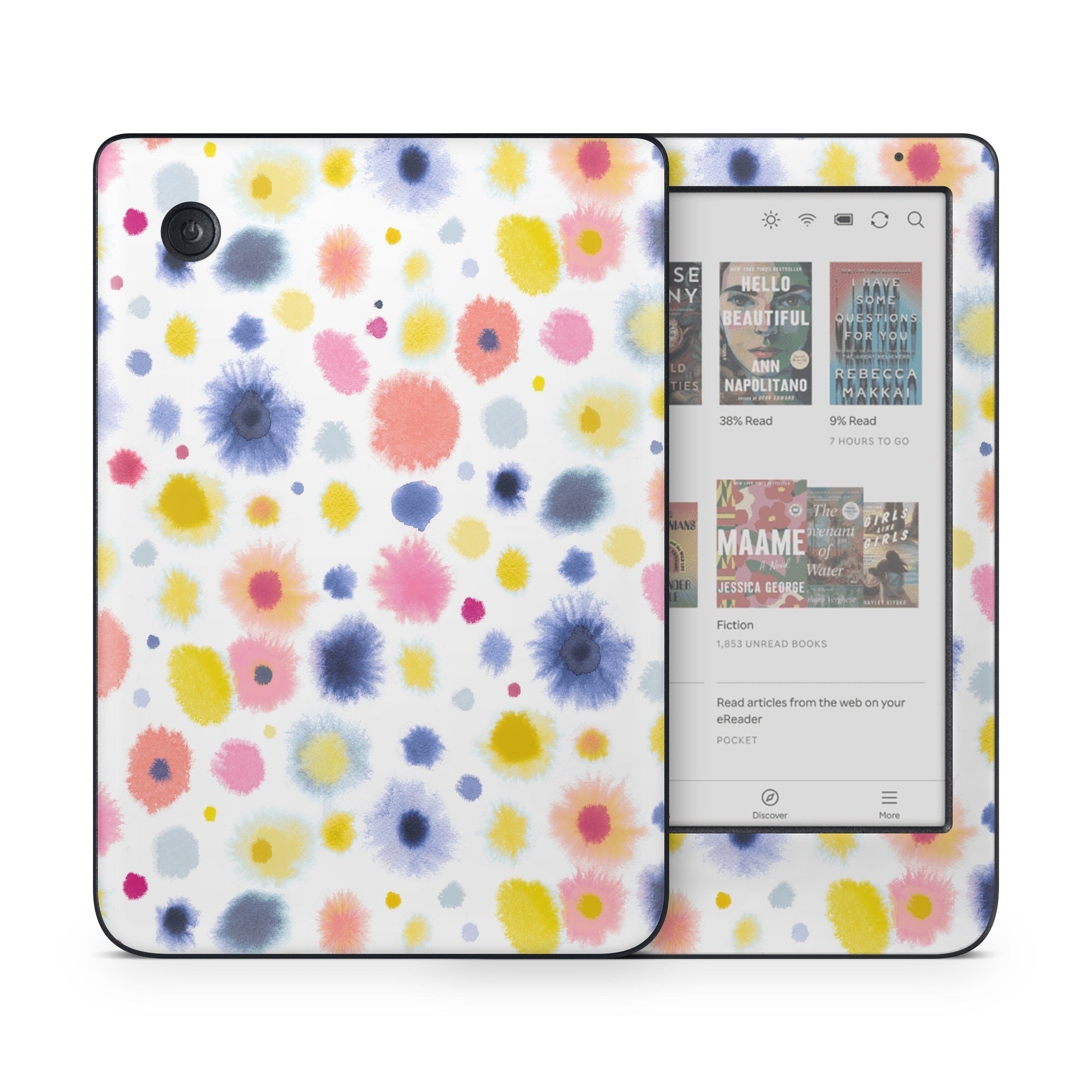 Red Blue Dots - Kobo Clara Colour Skin