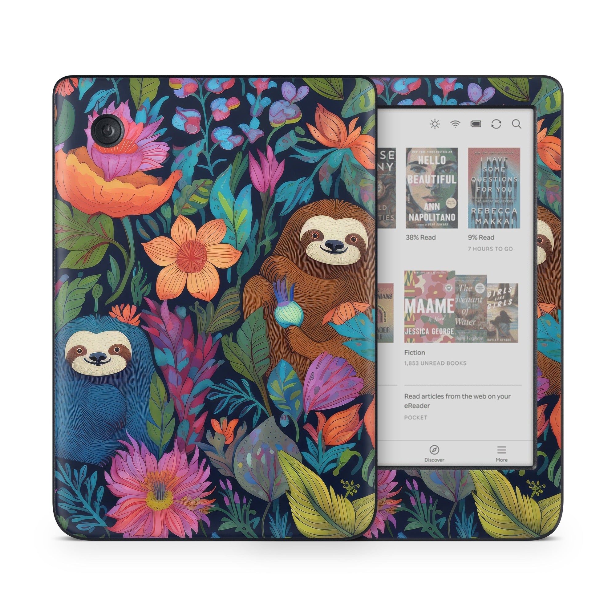 Garden of Slothy Delights - Kobo Clara Colour Skin