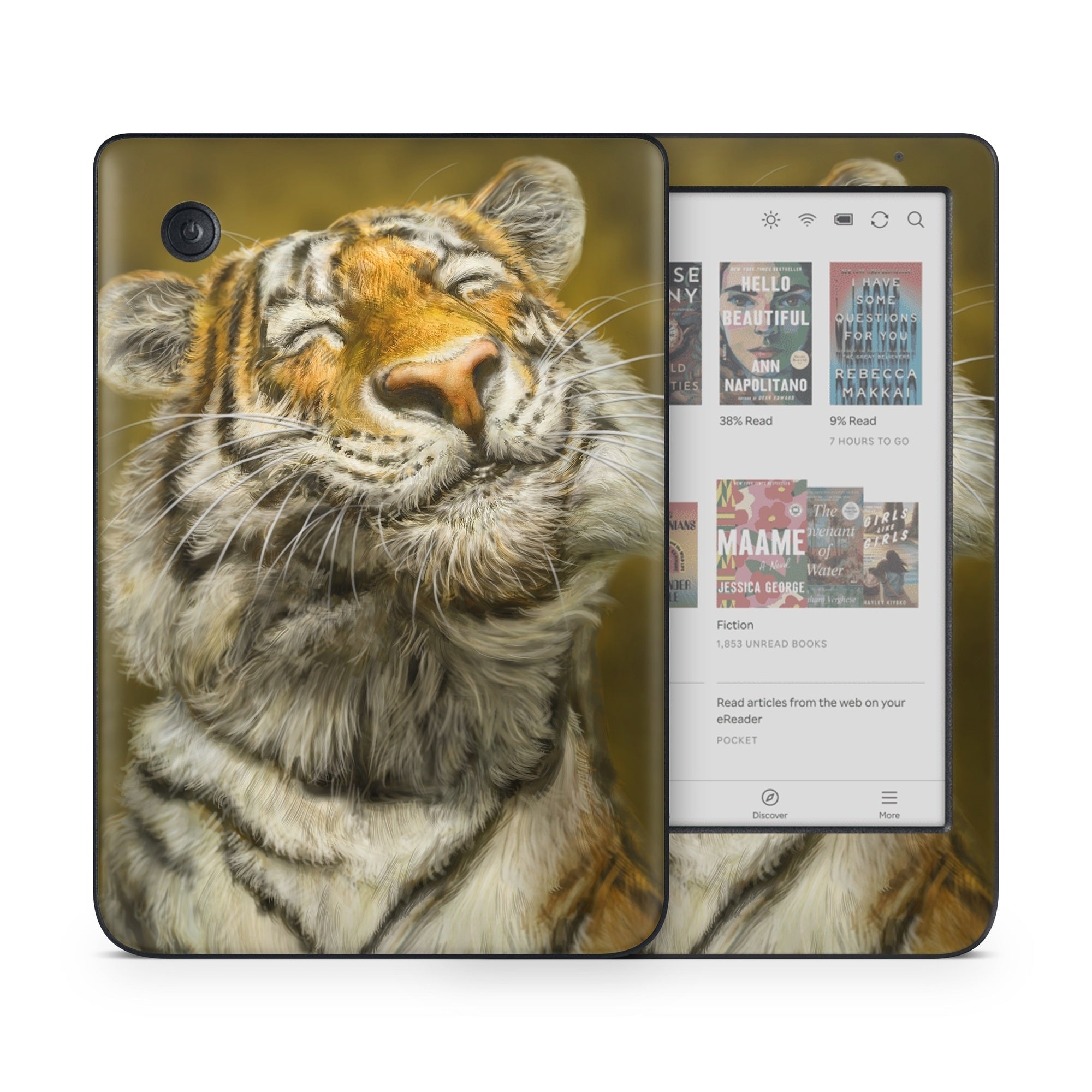 Smiling Tiger - Kobo Clara Colour Skin