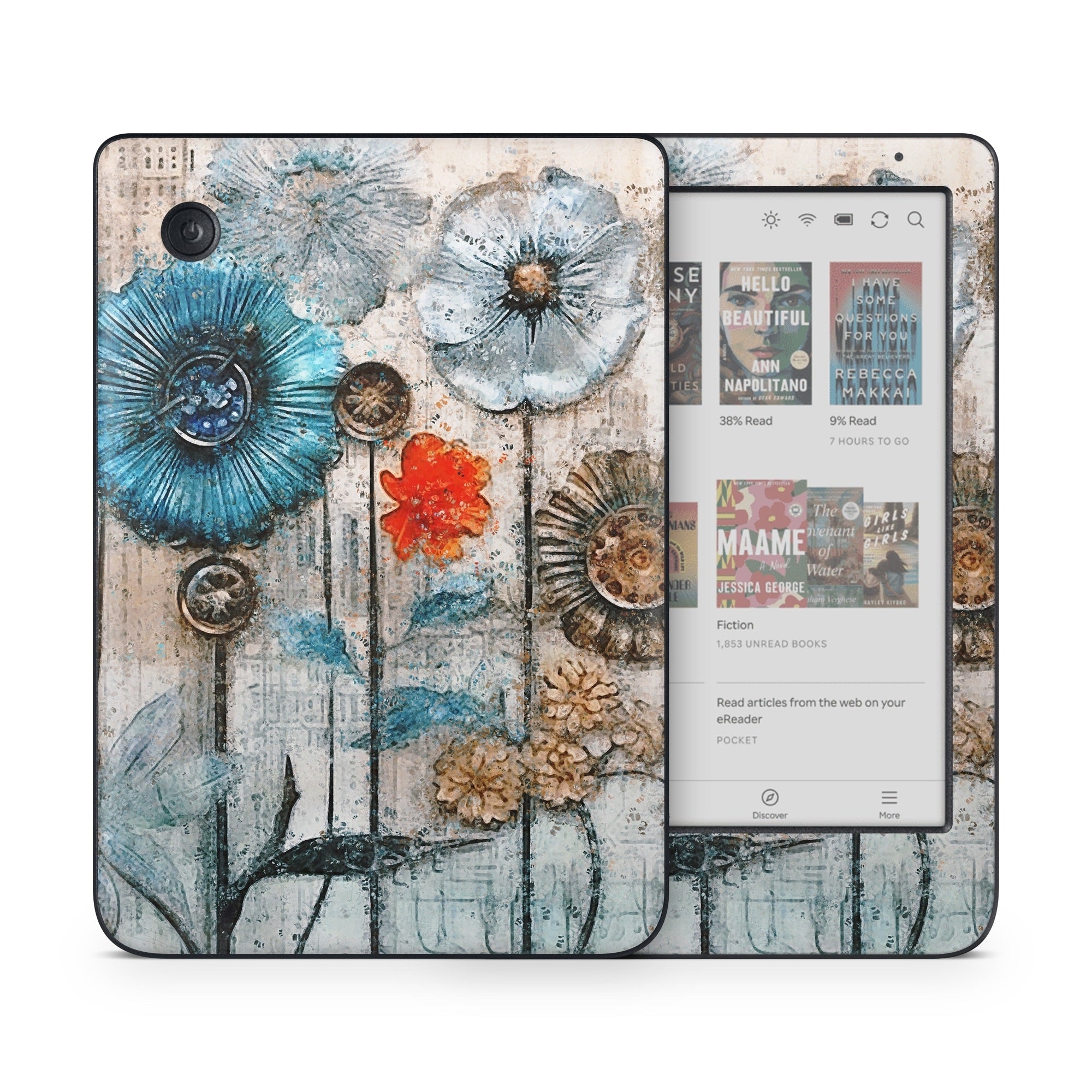 Steampunk Flowers - Kobo Clara Colour Skin